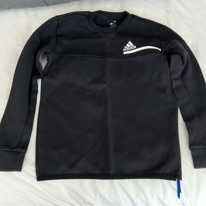 Black Adidas Oversized Sweatshirt with side zip